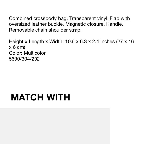 Zara vinyl crossbody bag with leather trim - Picture 5 of 7